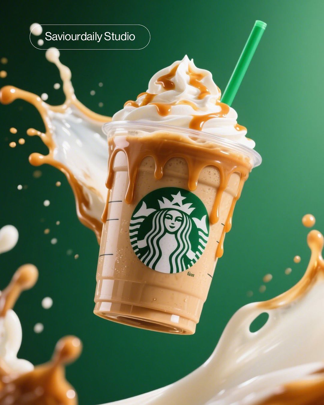 Iced coffee glass